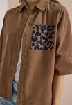 Solid Corduroy Blouse - Creamy Mocha                  
