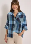 Check Blouse - Urban Dark Blue               
