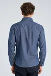 Soft Indigo Stretch Shirt - Mid Blue