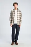 Brushed Check Shirt - Ivory