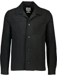 Flannel Wool Blend Overshirt - Black Mel