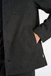 Flannel Wool Blend Overshirt - Black Mel