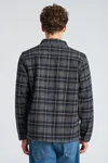 Brushed Check Overshirt - Navy