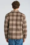 Brushed Check Overshirt - Brown