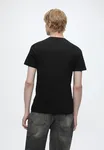 Embroidery Oversized T-shirt - Black Night