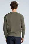 Ribbes O-neck Knit  - Army