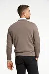 Knitted Sweater - Dk Sand Mel