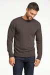 Knitted Sweater - Dk Brown Mel