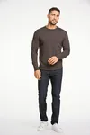 Knitted Sweater - Dk Brown Mel