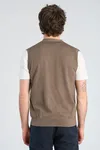 Merino Vest - Dk Sand Mel