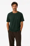Striped O-neck Tee - Green