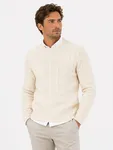 Cabel Cotton Knit  - Pearl White