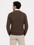 Cabel Cotton Knit  - Dk Brown