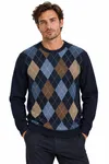 Argyle Knit - Navy
