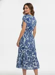 Flower Midi Dress - Blue