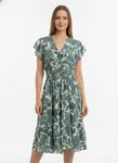 Flower Midi Dress - Green