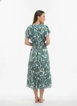 Flower Midi Dress - Green