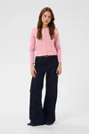 Mila R-neck Cardigan  - Cameo Pink Melange