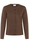 Mila R-neck Cardigan  - Fondue Fudge Melange