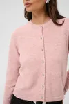 Niel Knit Cardigan - Pale Mauve Melange