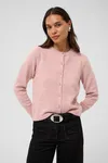 Niel Knit Cardigan - Pale Mauve Melange