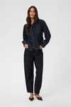 Ghita Barrel Jeans - Dark Blue Unwashed Denim