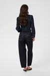 Ghita Barrel Jeans - Dark Blue Unwashed Denim
