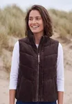 Padded Cord Vest - Berry Red                     