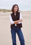 Padded Cord Vest - Berry Red                     