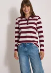 Striped Poloshirt - Red Wine                      