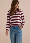 Striped Poloshirt - Red Wine                      