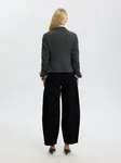 Fitted Short Blazer  - Black Multi Structure