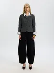 Fitted Short Blazer  - Black Multi Structure