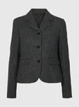 Fitted Short Blazer  - Black Multi Structure