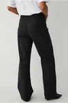 Freya Coated Wide Jeans - Black Beauty Coated