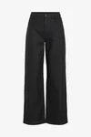 Freya Coated Wide Jeans - Black Beauty Coated