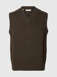 Braun Heavy Knit Vest - Turkish Coffee