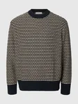 Darrell Structure Crew Neck - Sky Captain Turkish Coffee / Oatmeal