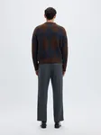 Rai Knit Argyle Crew Neck - Delicioso Navy Blazer / Tawny Port
