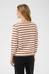 Nela T-shirt - Eggnog/Roasted Russet Stripe
