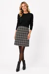 Corinne Skirt - Grey Big Check