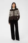 Charmaine Cardigan - Mole/Whitcap Jaquard