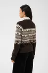 Charmaine Cardigan - Mole/Whitcap Jaquard