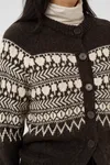 Charmaine Cardigan - Mole/Whitcap Jaquard