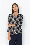 Sc-Felicity Top  - Navy Combi