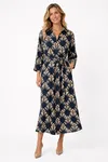 Sc-Halin Dress - Navy Combi