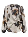Chilli O-Neck Top - Opal Gray Carafe + Black