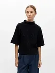 Meral High Neck Top - Black