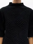 Meral High Neck Top - Black