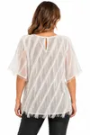 Mingel More Top With Fringes - White